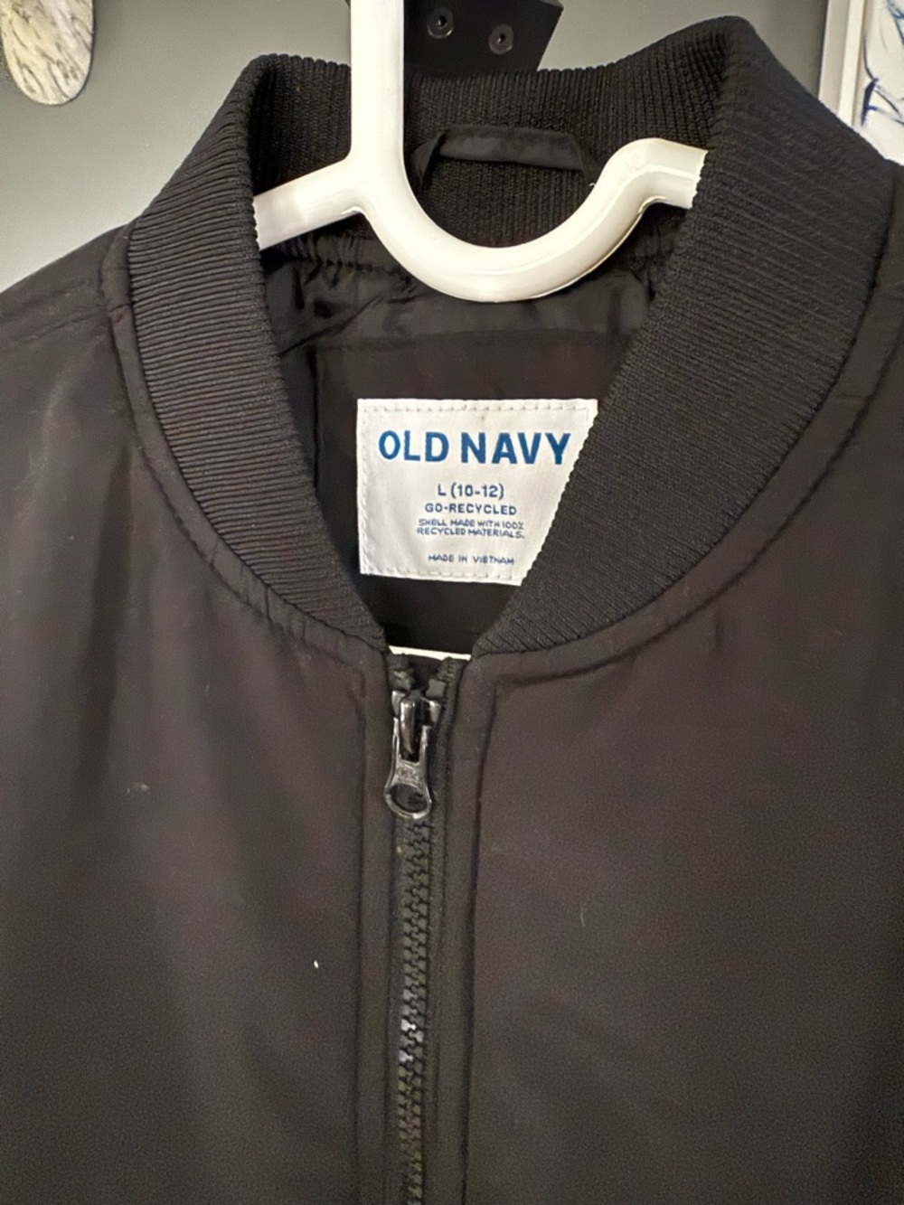 Old Navy Black Lightweight Bomber Jacket